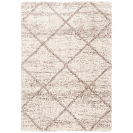 Safavieh 4 x 6 ft. Hudson Shag Rectangle Power Loomed Rug; Multi Ivory & Beige SGH281H-4